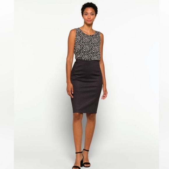 Stitch | Liverpool- Bia Pencil Grey Knit Skirt - Picture 1 of 9